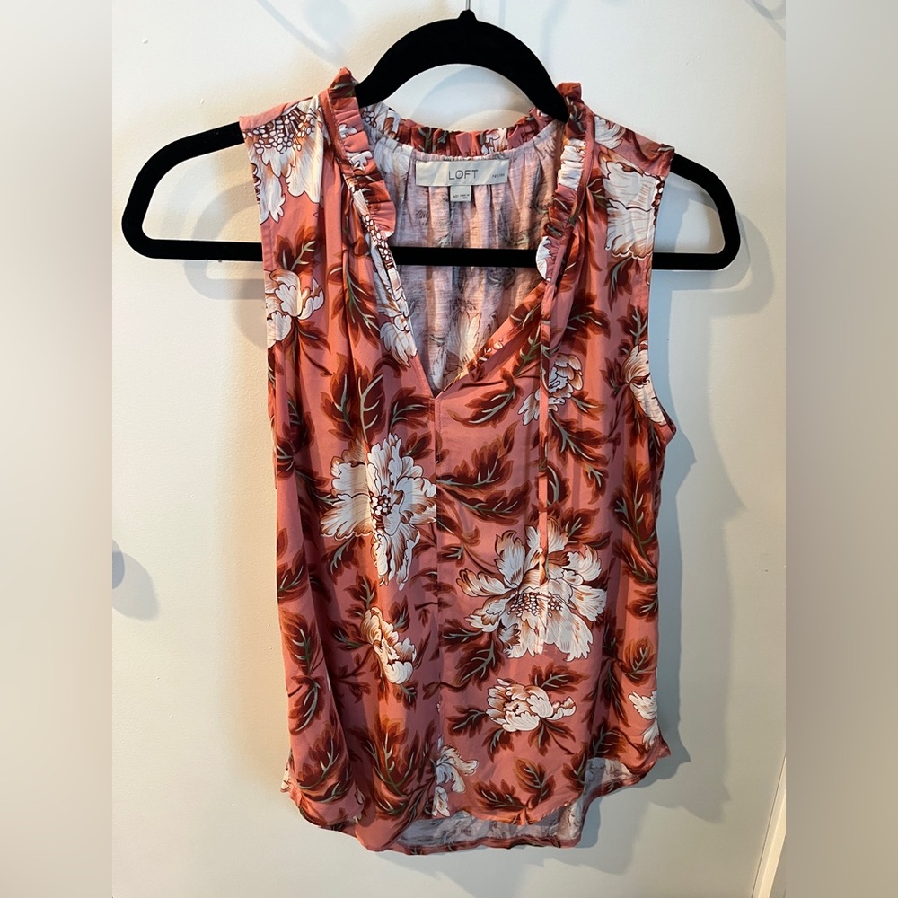 Loft Pink Knit Tank Top